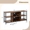 Costway 3-Tier TV Stand for TV's up to 65" Entertainment Media Center with Storage Basket